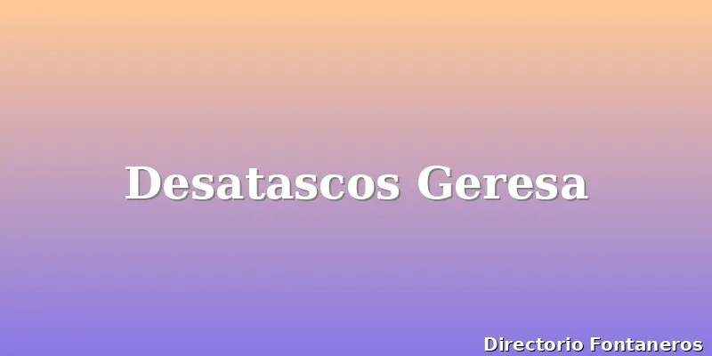 Desatascos Geresa