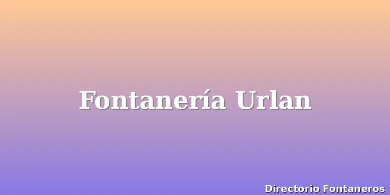 Fontanería Urlan