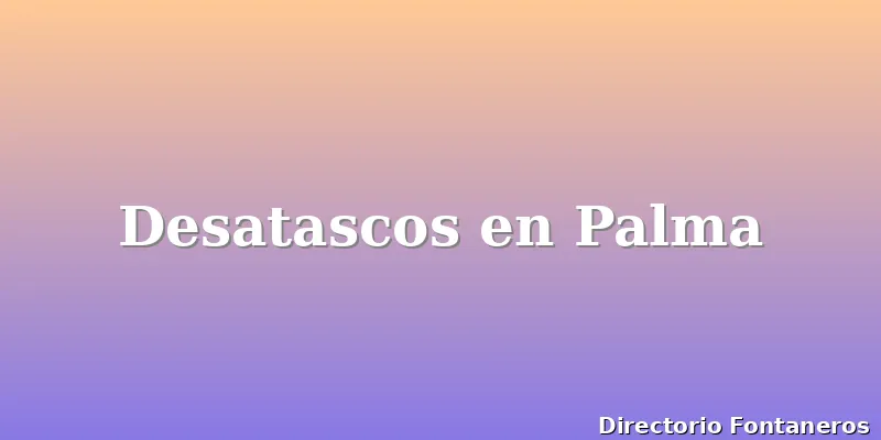 Desatascos en Palma