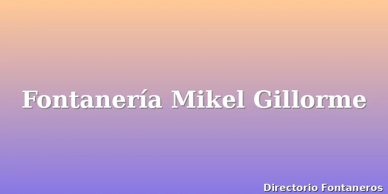 Fontanería Mikel Gillorme