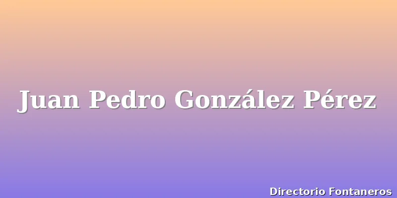 Juan Pedro González Pérez