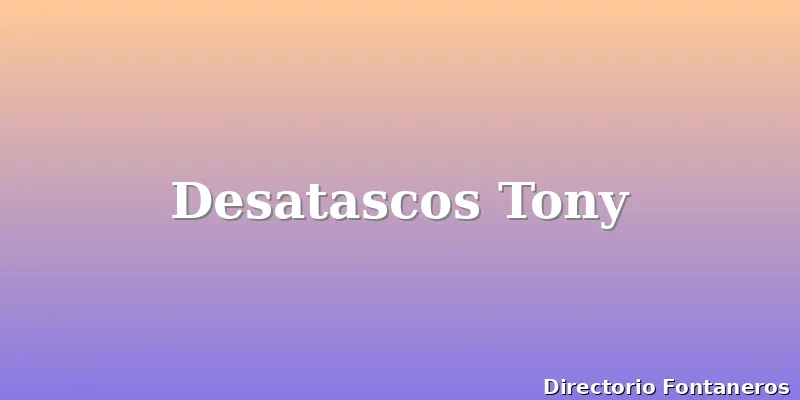 Desatascos Tony