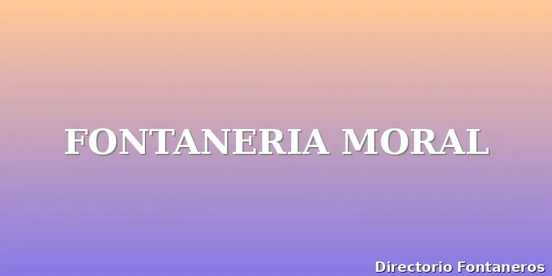 FONTANERIA MORAL