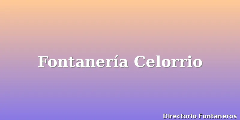 Fontanería Celorrio
