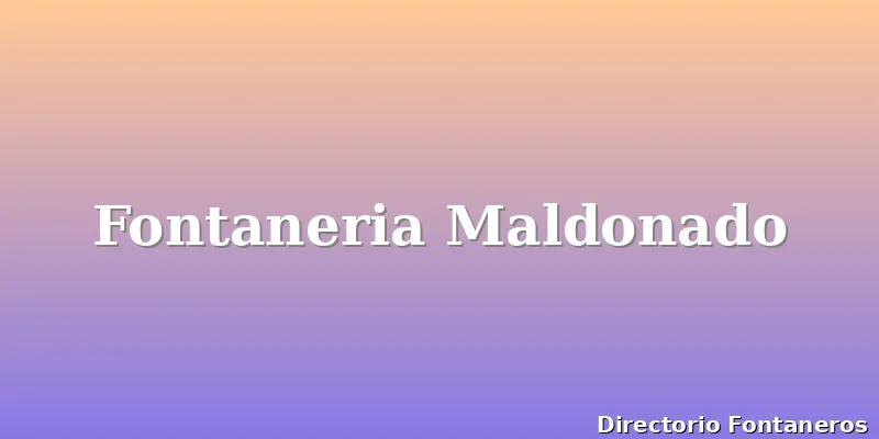 Fontaneria Maldonado
