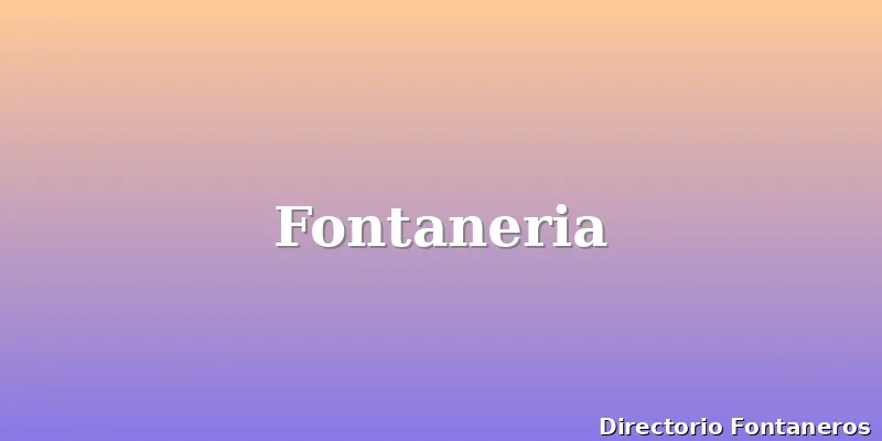 Fontaneria