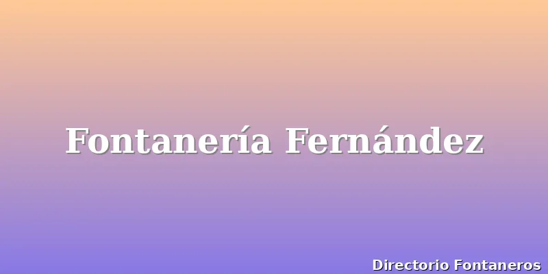 Fontanería Fernández