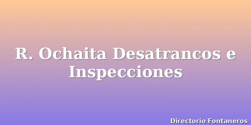R. Ochaita Desatrancos e Inspecciones