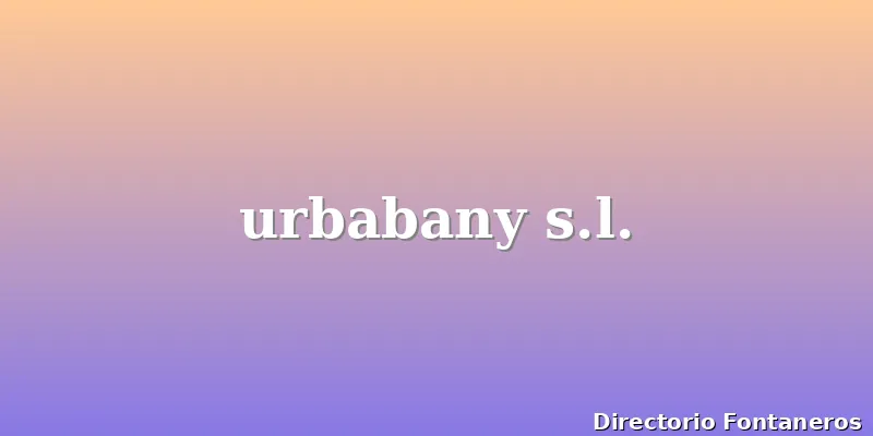 urbabany s.l.