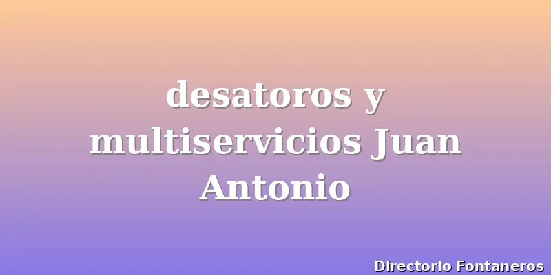 desatoros y multiservicios Juan Antonio