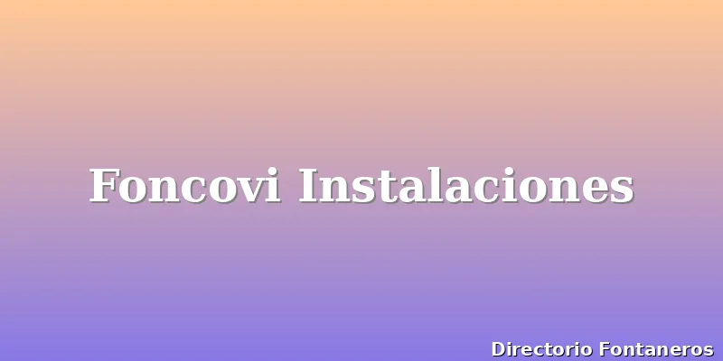 Foncovi Instalaciones