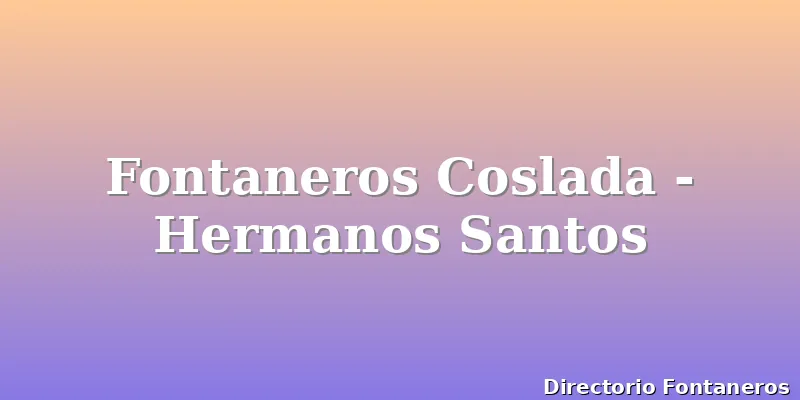 Fontaneros Coslada - Hermanos Santos