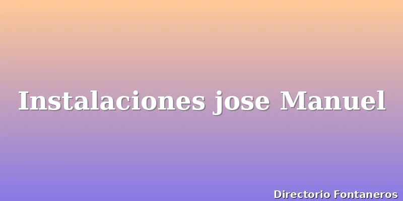 Instalaciones jose Manuel