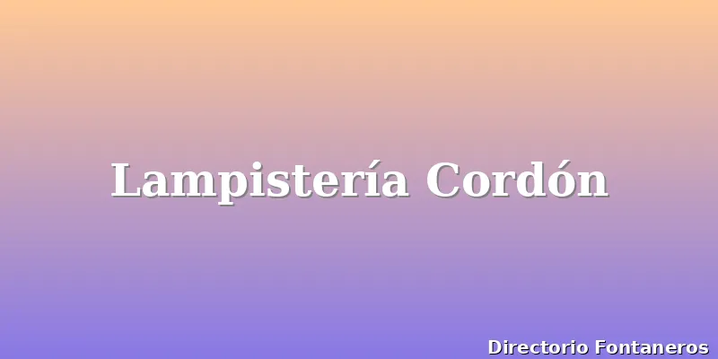 Lampistería Cordón
