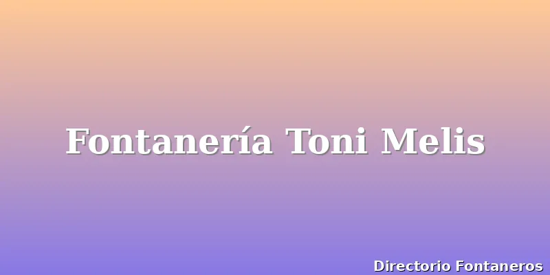 Fontanería Toni Melis