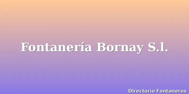 Fontanería Bornay S.l.