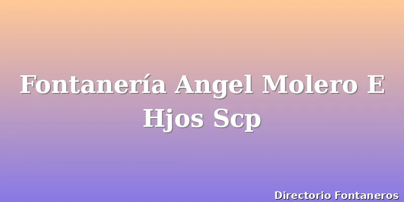 Fontanería Angel Molero E Hjos Scp