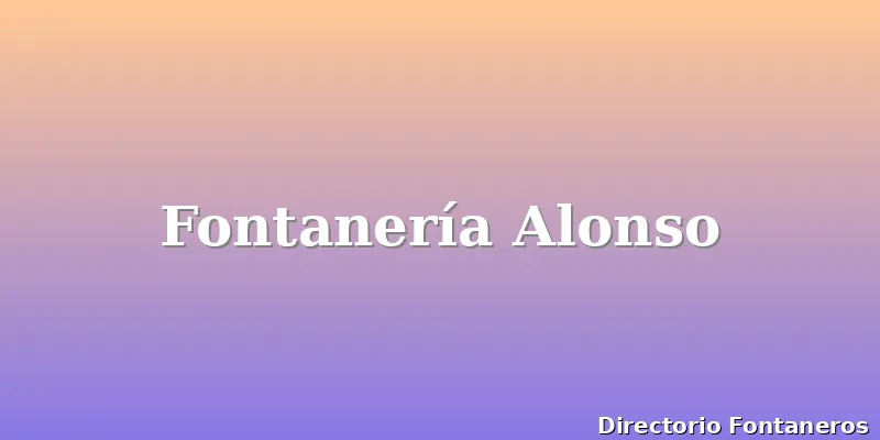 Fontanería Alonso