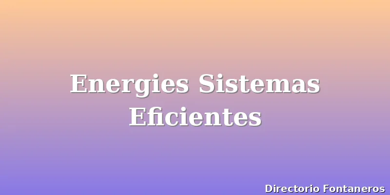 Energies Sistemas Eficientes