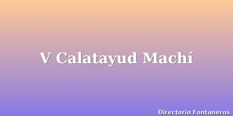 V Calatayud Machí