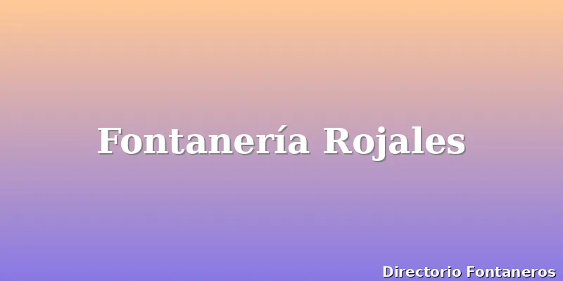 Fontanería Rojales