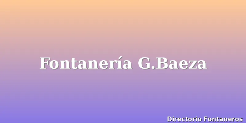 Fontanería G.Baeza
