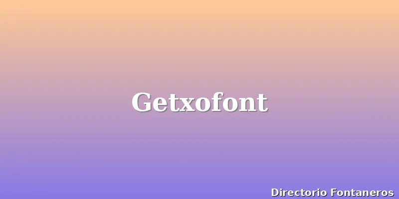 Getxofont