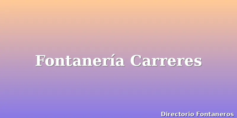 Fontanería Carreres