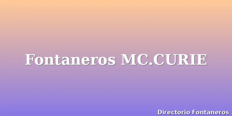 Fontaneros MC.CURIE