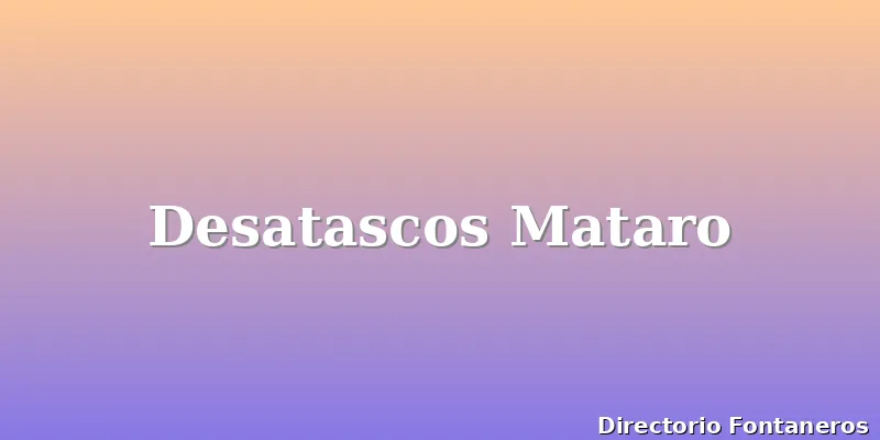 Desatascos Mataro
