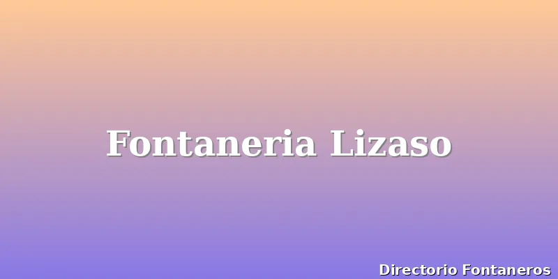 Fontaneria Lizaso