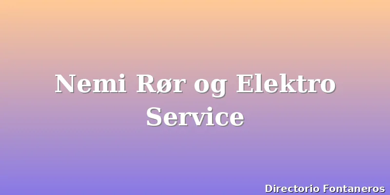 Nemi Rør og Elektro Service