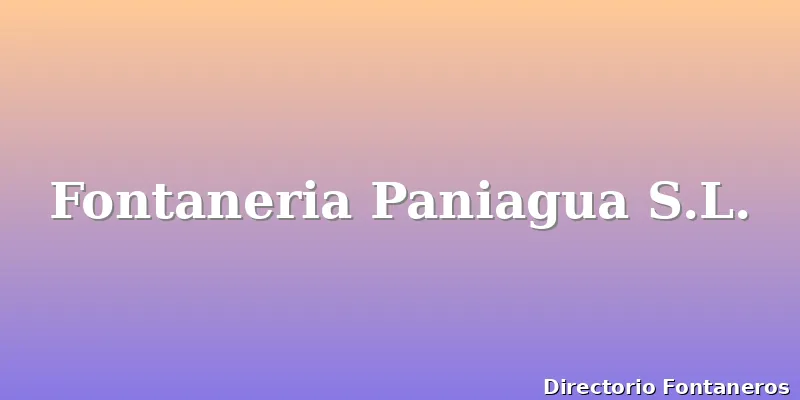 Fontaneria Paniagua S.L.