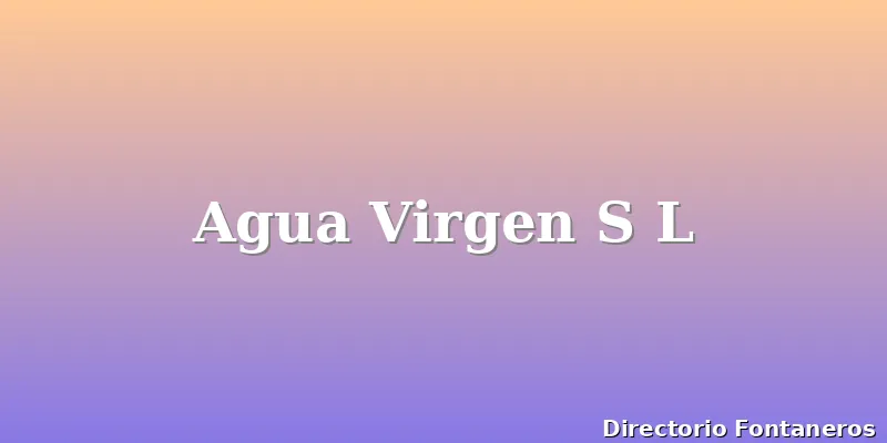 Agua Virgen S L