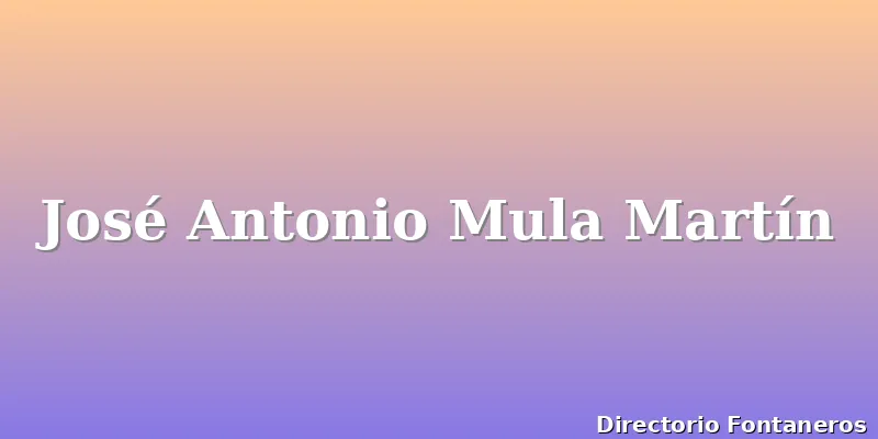 José Antonio Mula Martín