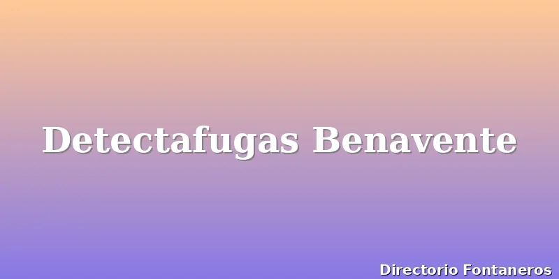 Detectafugas Benavente
