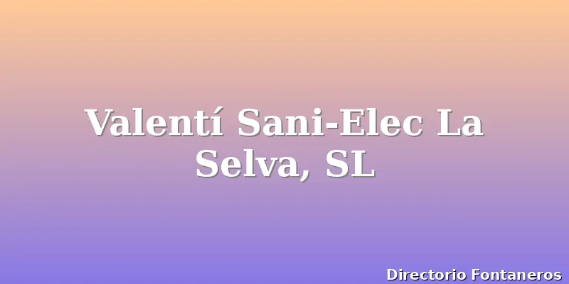 Valentí Sani-Elec La Selva, SL