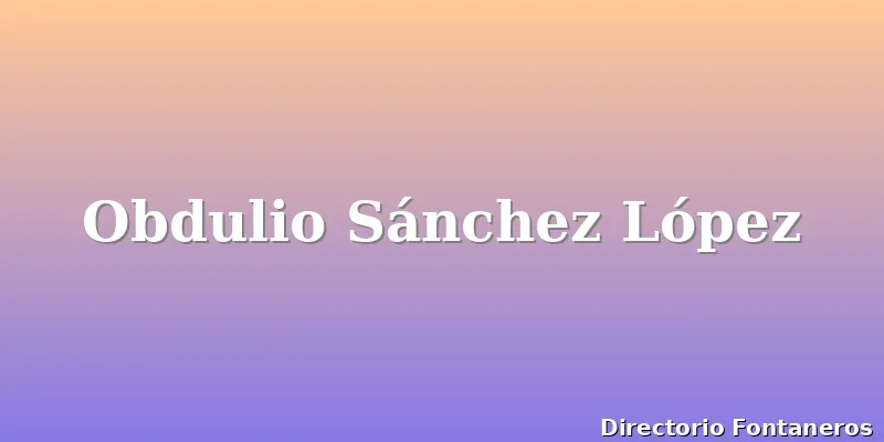 Obdulio Sánchez López