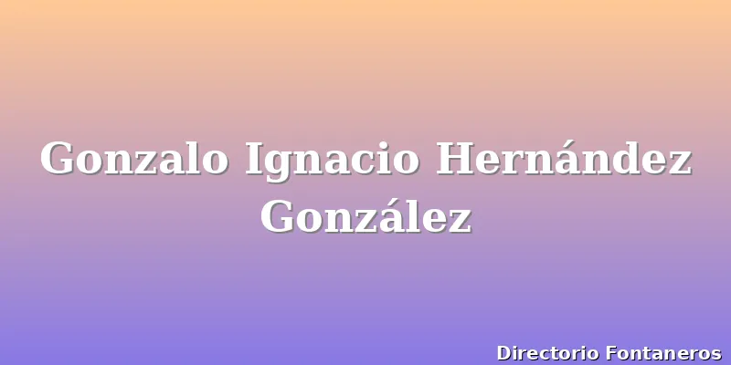 Gonzalo Ignacio Hernández González