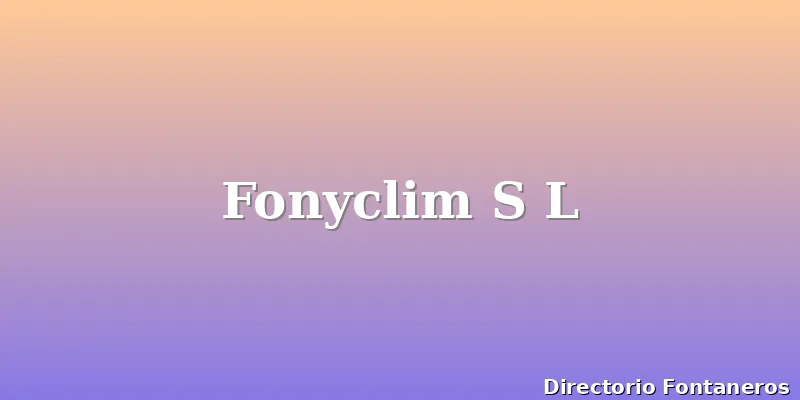 Fonyclim S L