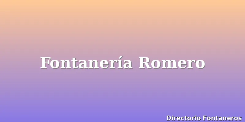 Fontanería Romero