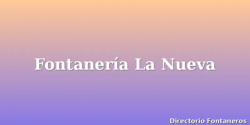 Fontanería La Nueva