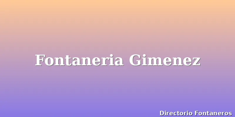Fontaneria Gimenez