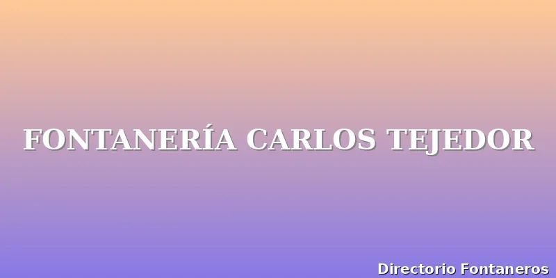 FONTANERÍA CARLOS TEJEDOR