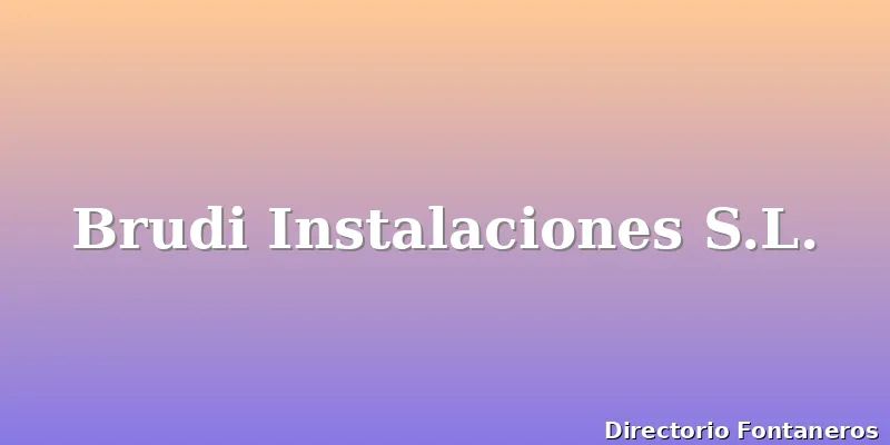 Brudi Instalaciones S.L.