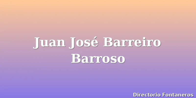 Juan José Barreiro Barroso