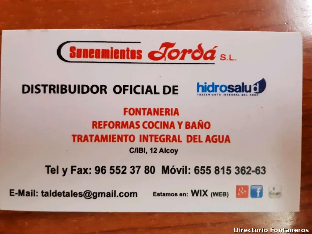 Fontanería Saneamientos Jordá