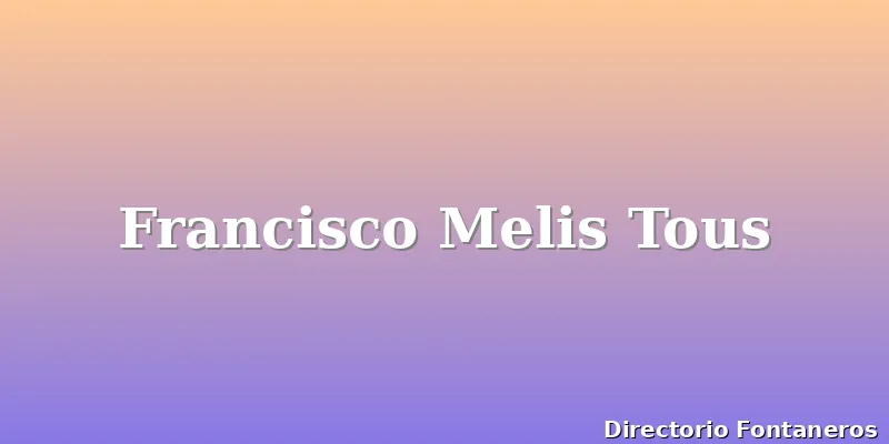 Francisco Melis Tous