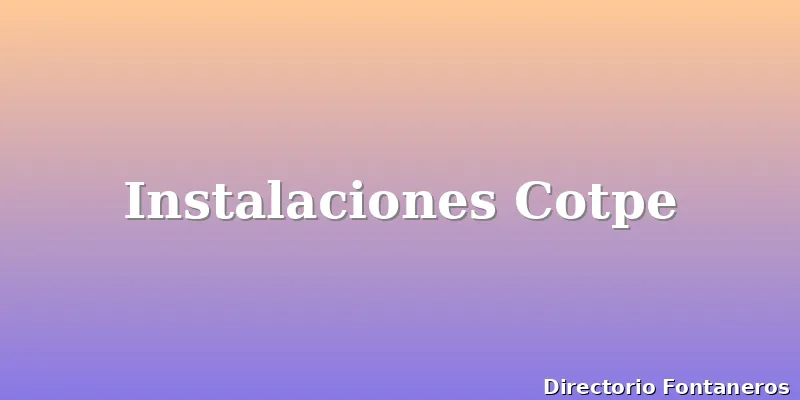 Instalaciones Cotpe