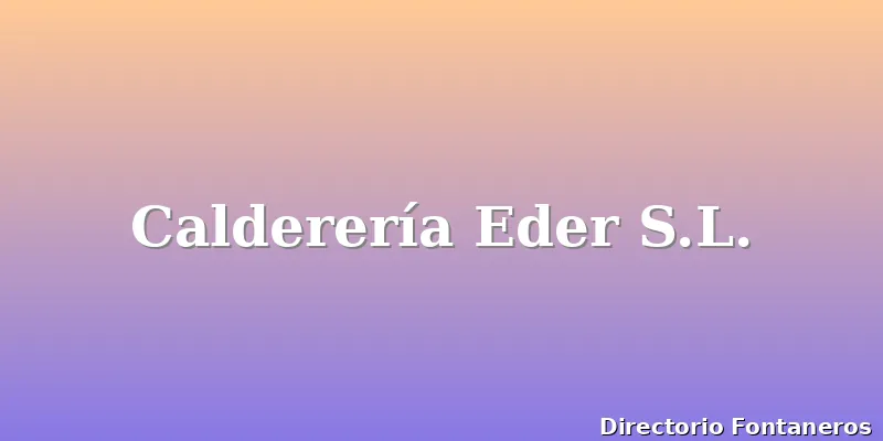 Calderería Eder S.L.